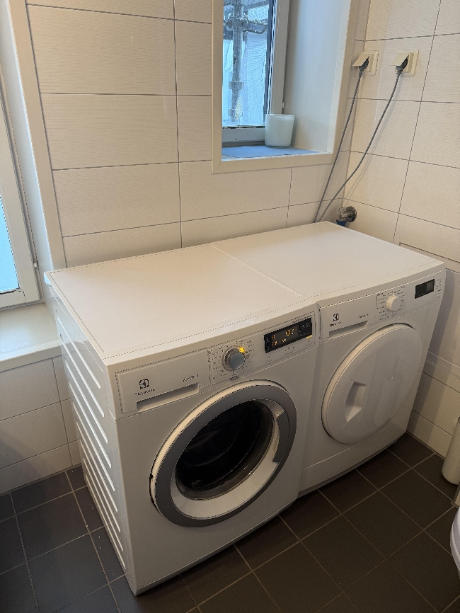 Move washing machine, dryer, cupboard