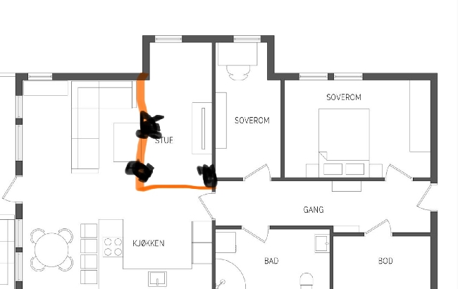 Flytte stikkontakter og brytere