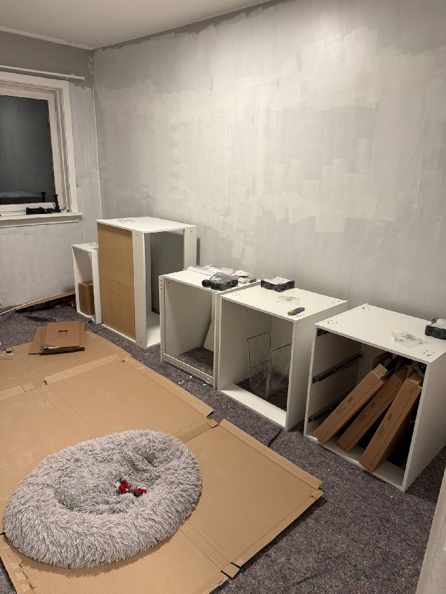 Kitchen Cabinet Assembly and Leveling