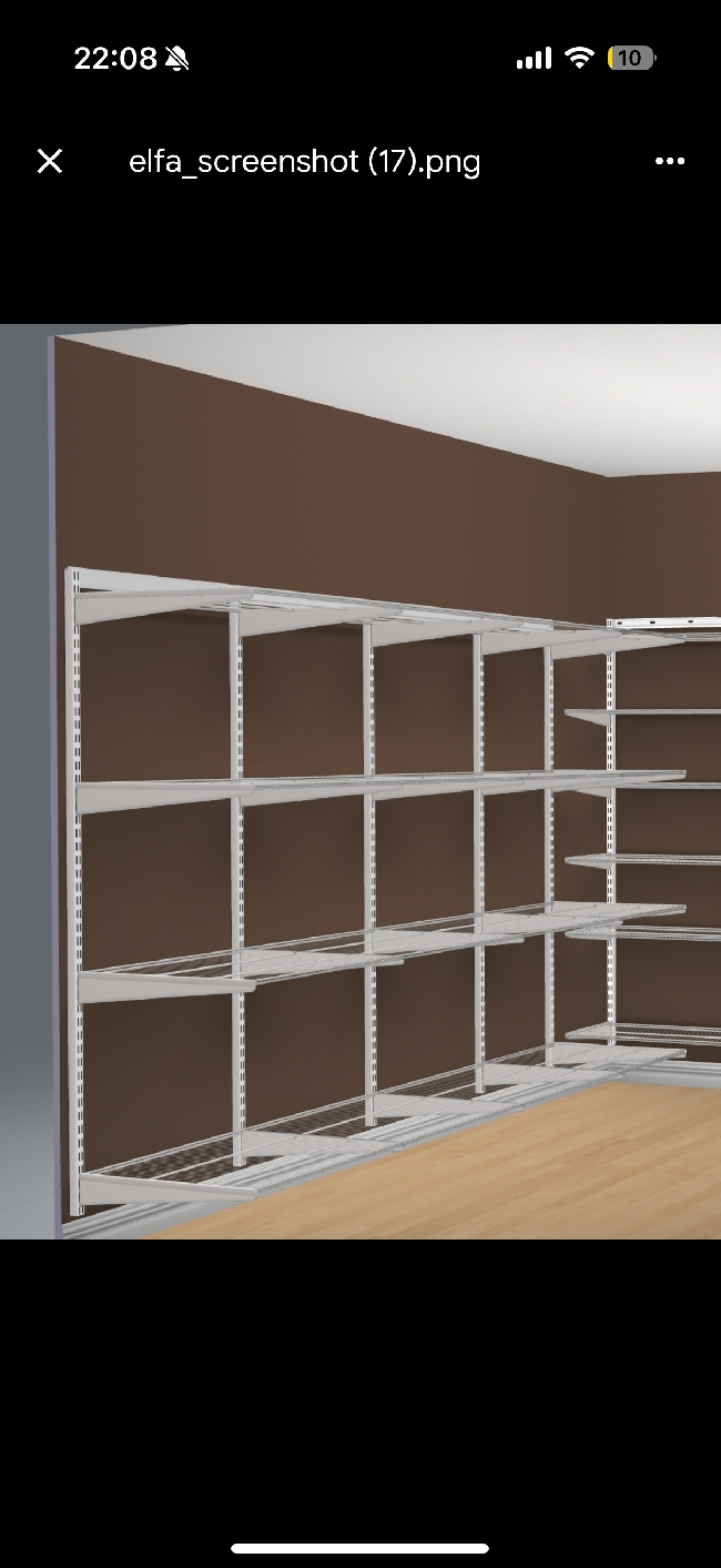 Montere opp Elfa i garasje