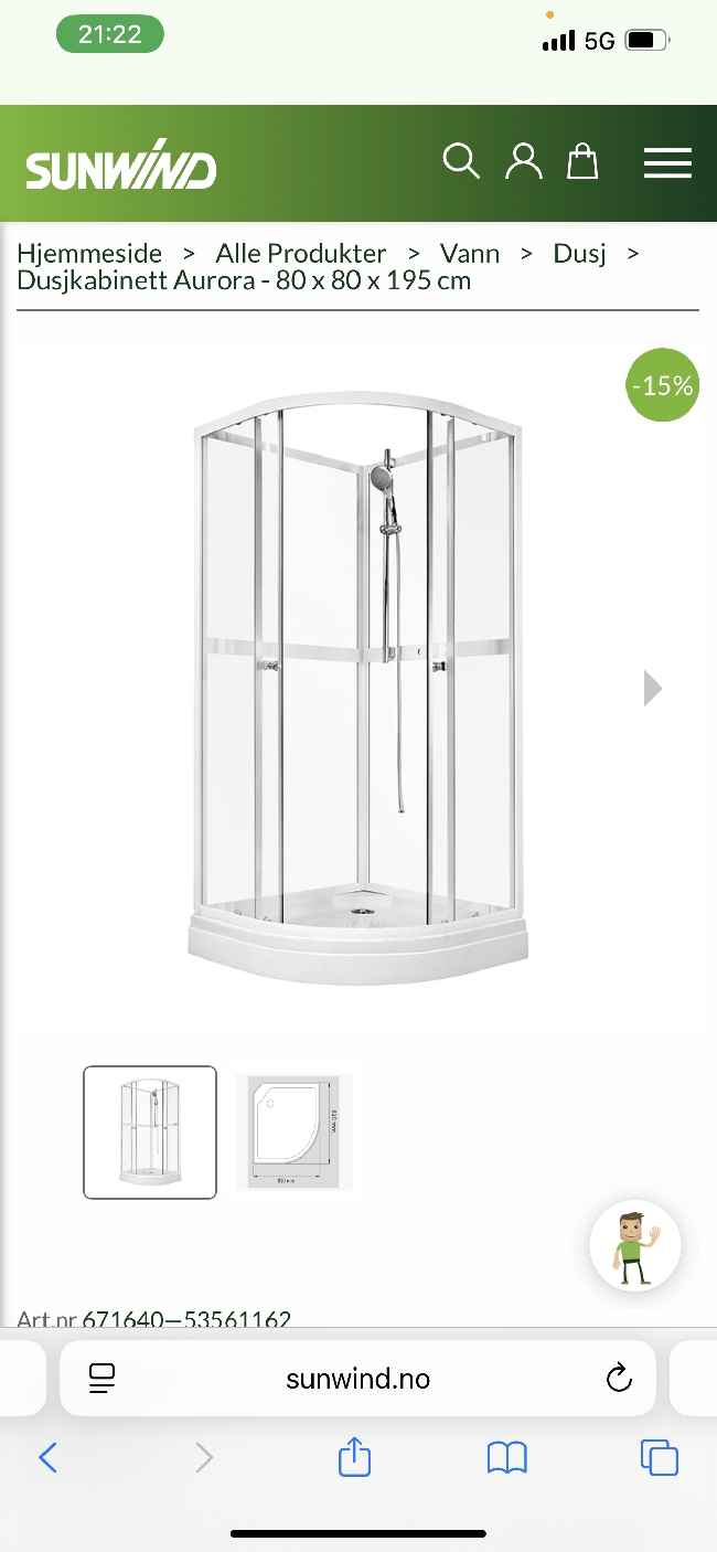 Demontering og bortkjøring av gammelt dusjkabinett + montering av nytt