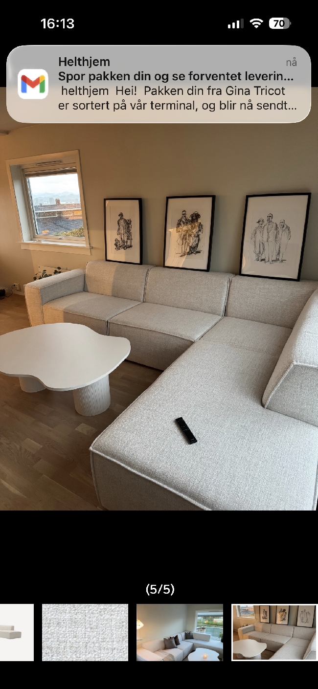 Hente og levere sofa