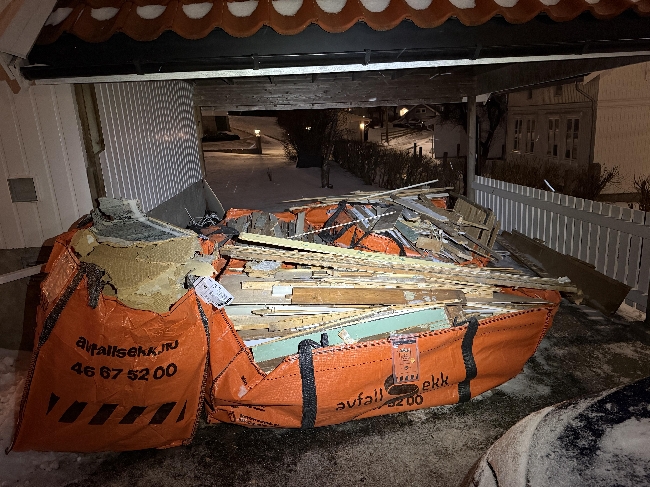 Kjøre bort renoveringsavfall