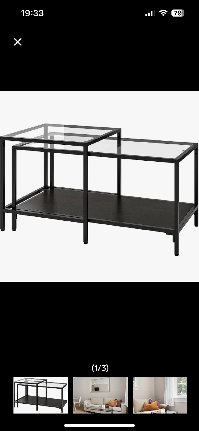 Henting og levering av glassbord