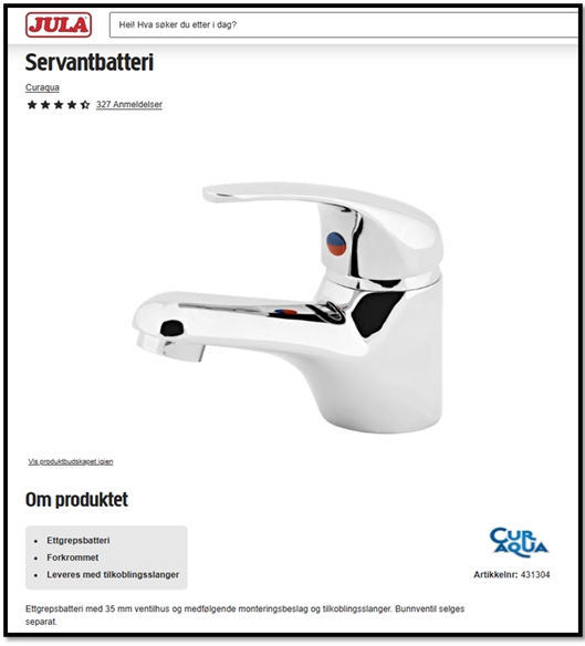 Demontering og montering av baderomsinnredning – ønskes pristilbud