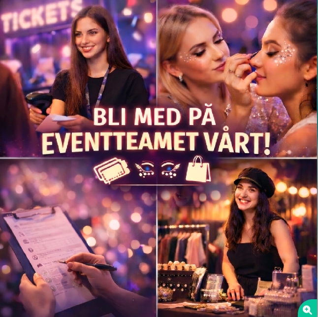 Vi søker folk til ulike roller på vårt kommende kveldsevent 14. februar