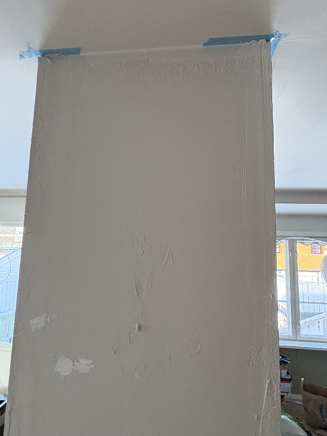 Ferdigstille sparkling + maling av peis