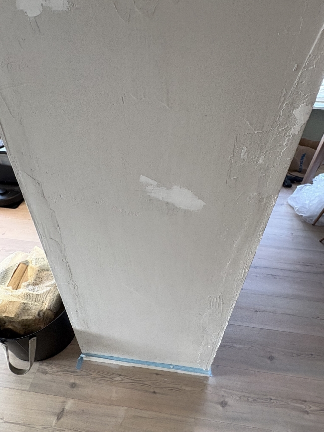 Ferdigstille sparkling + maling av peis