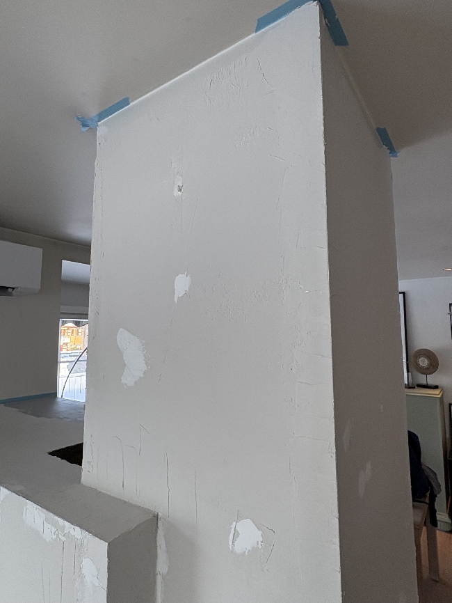 Ferdigstille sparkling + maling av peis