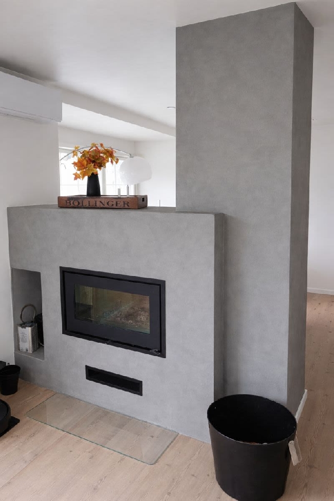 Ferdigstille sparkling + maling av peis