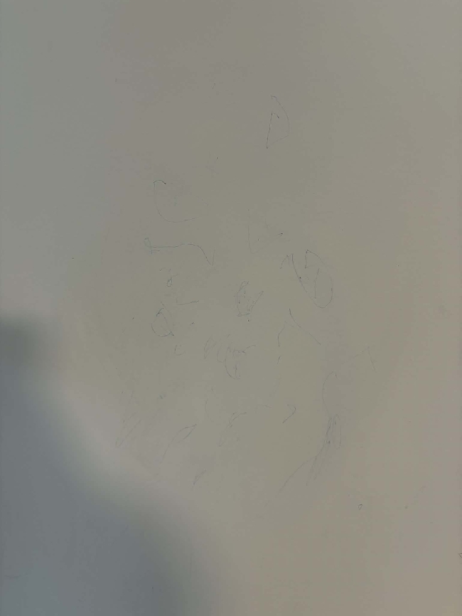 Vaskehjelp – fjerning av mindre pennemerker på én veggpanel samt rengjøring av takventil (overflate, synlig støv)