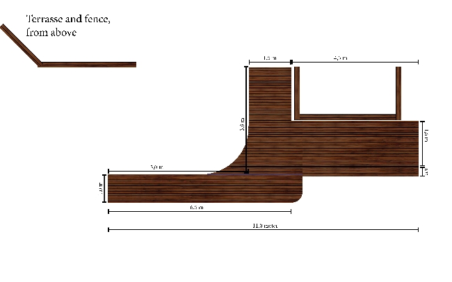Snekre terrasse, gjerder og maling av mur - Tertnes