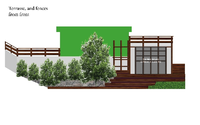 Snekre terrasse, gjerder og maling av mur - Tertnes