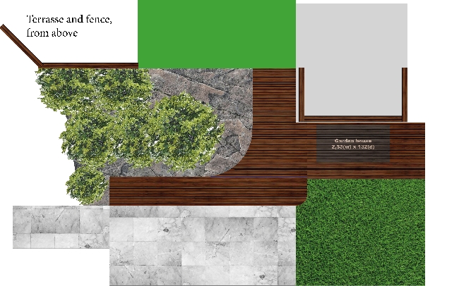 Snekre terrasse, gjerder og maling av mur - Tertnes