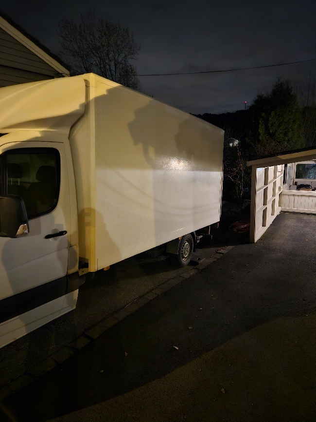 Tømming av liten lastebil