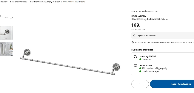 Montering av diverse møbler og gardinstenger i hjemmet