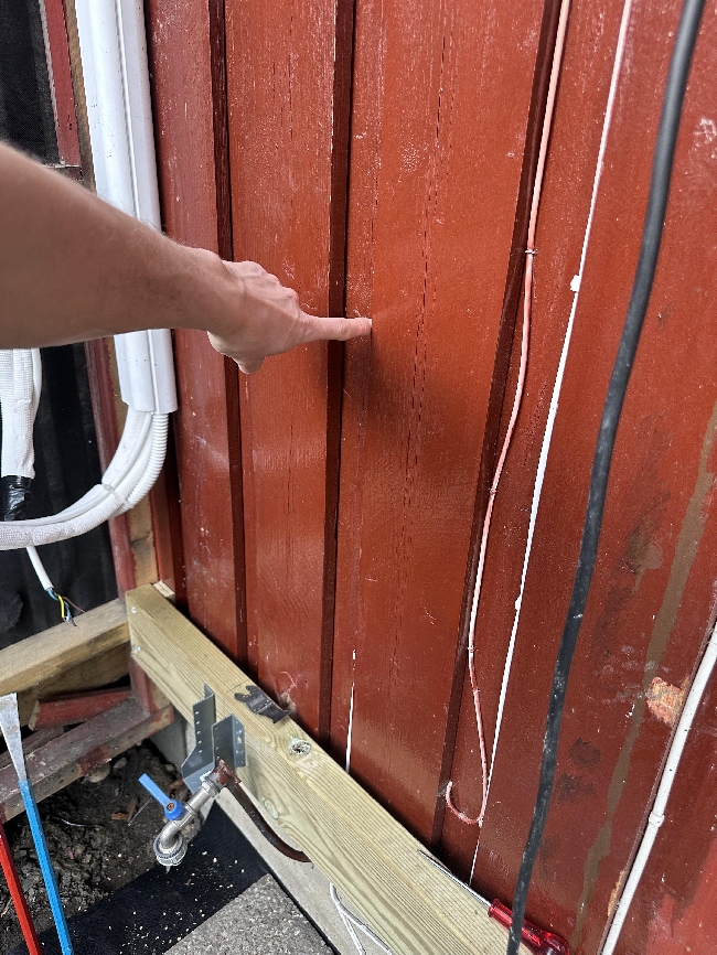 Flytte rør litt høyere på vegg