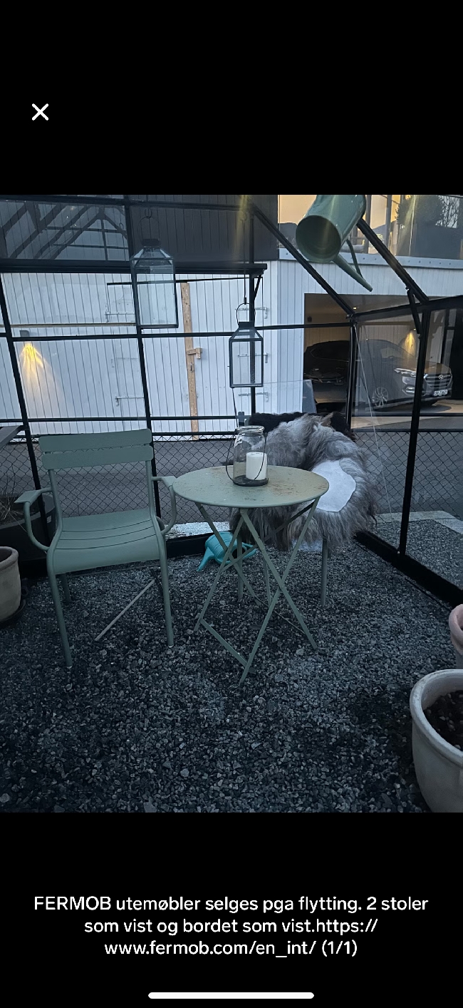 Bergen - Oslo - To hagestoler!