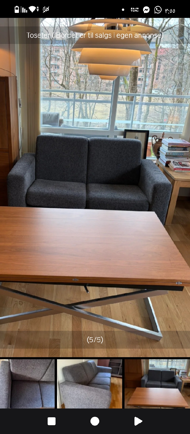 Trenger henting av 2 seter sofa