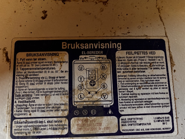 Bytte varmtvannsbereder