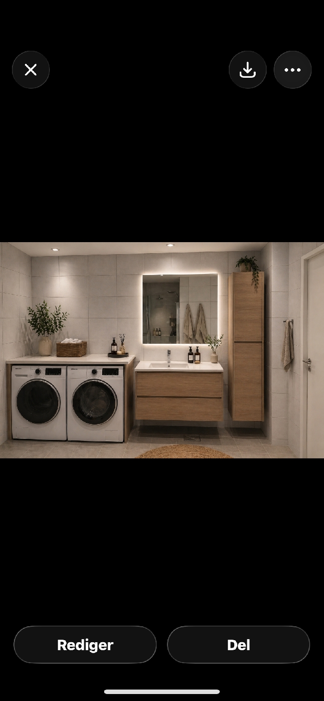 Sette opp baderomsmøbler