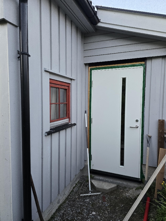 12 m2 rom mdf/gips og ny kledning yttervegg