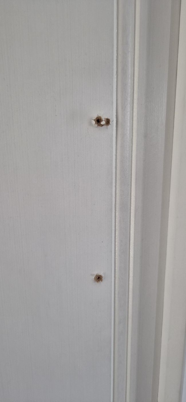 Hjelp til å fjerne hull i panel etter skruer!