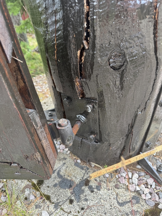 Skifte portstolper