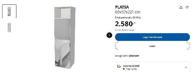 montering av skapet
