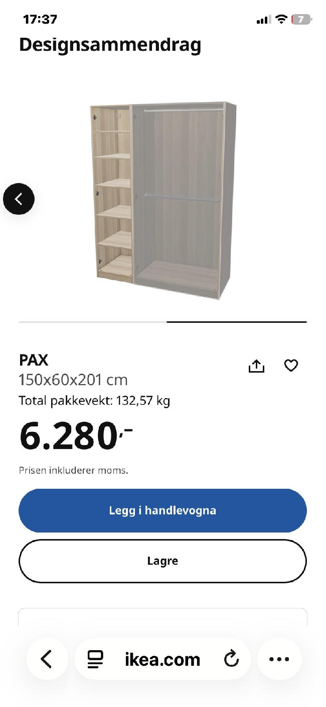 IKEA garderober PAX monteringshjelp