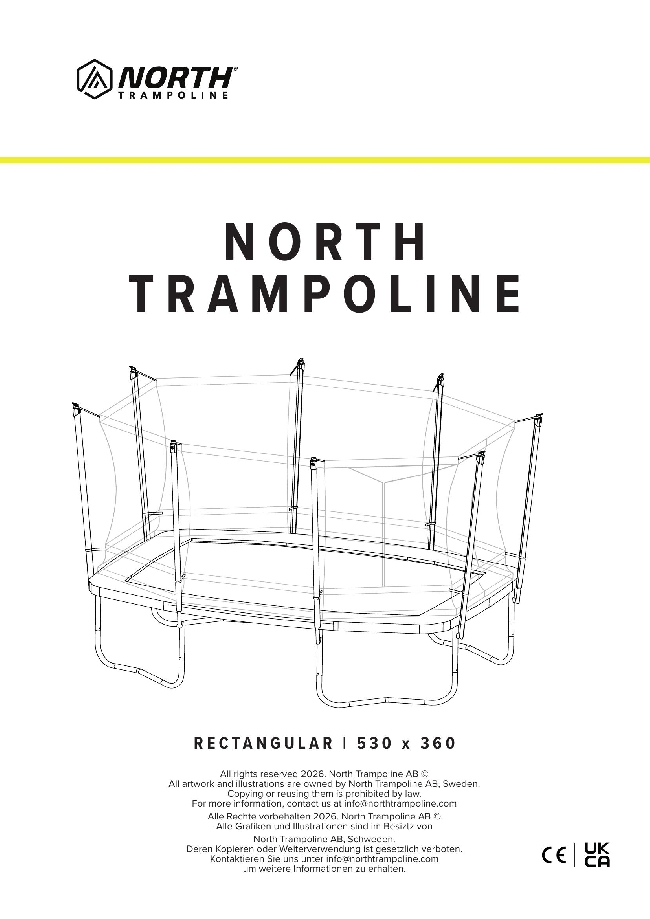 Montering av stor trampoline