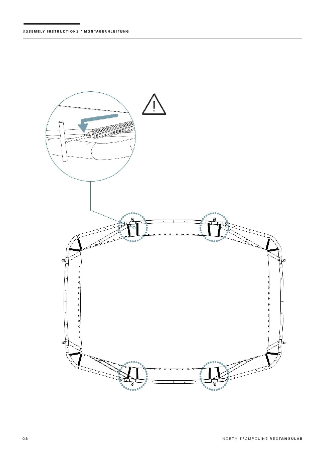 Montering av stor trampoline