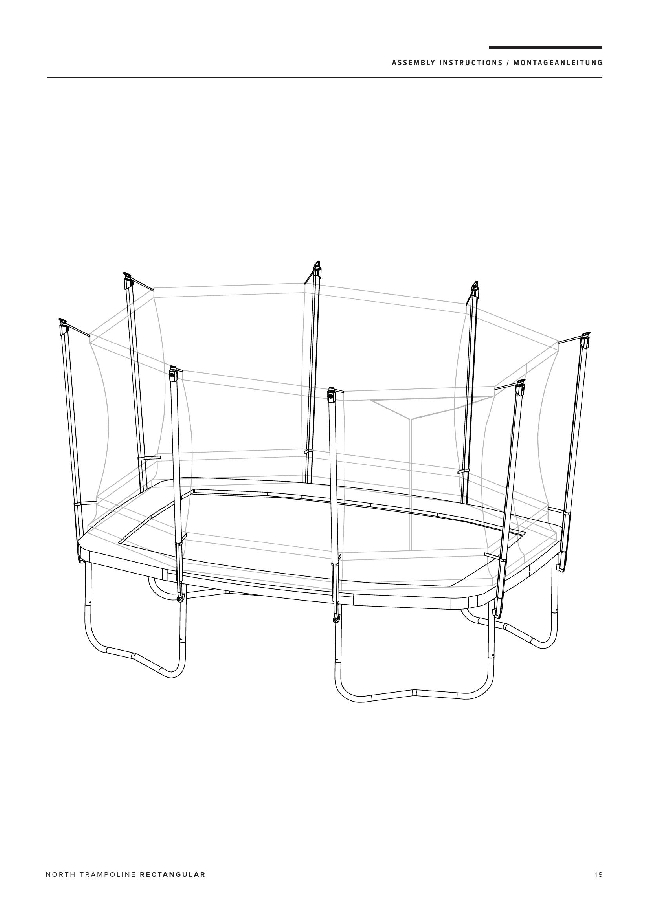Montering av stor trampoline