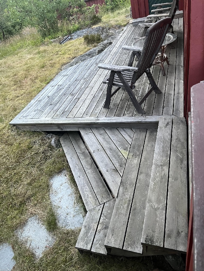 Olje hytteterrasse