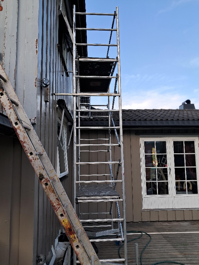 Rask utvendig maling av 1,5 vegg