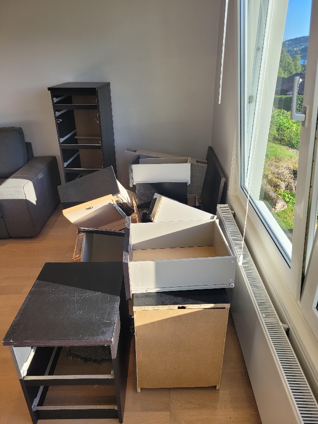 Bære ut og transportere avfall/møbel