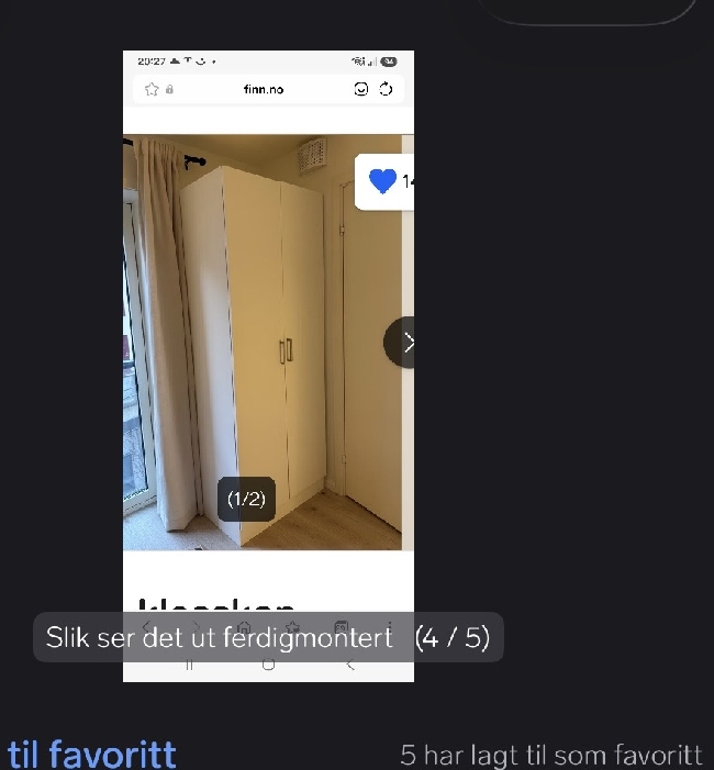 Hente og levere et demontert IKEA skap