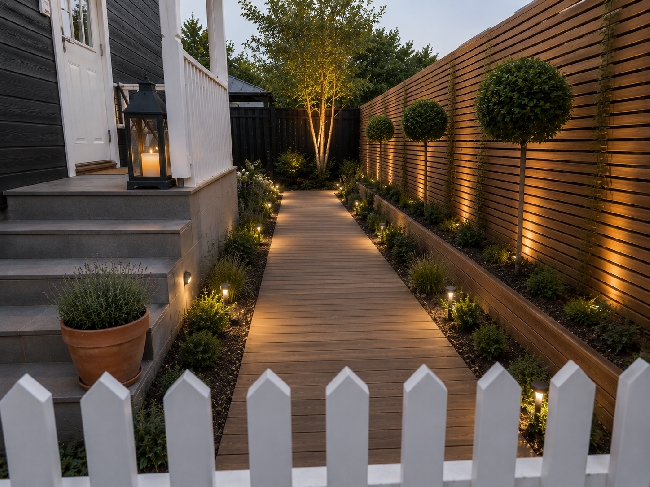 Sette opp levegg og bygge terrasse