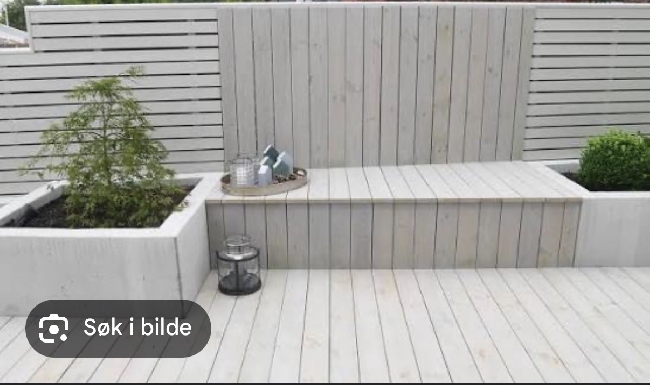 Sette opp levegg og bygge terrasse
