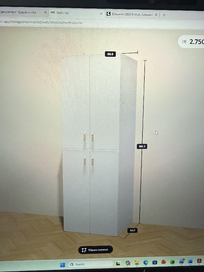 Montering Ikea Pax og Ikea Småstad