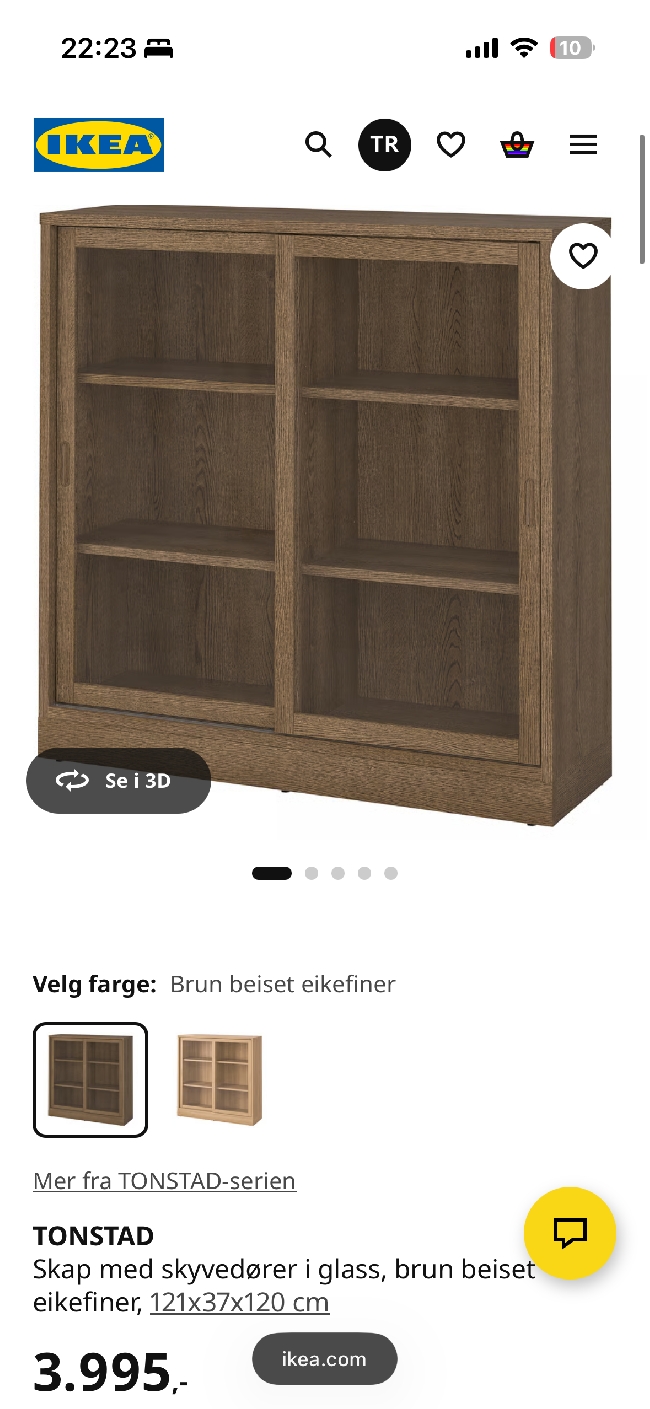 Frakte et vitrineskap fra Oslo til Gol