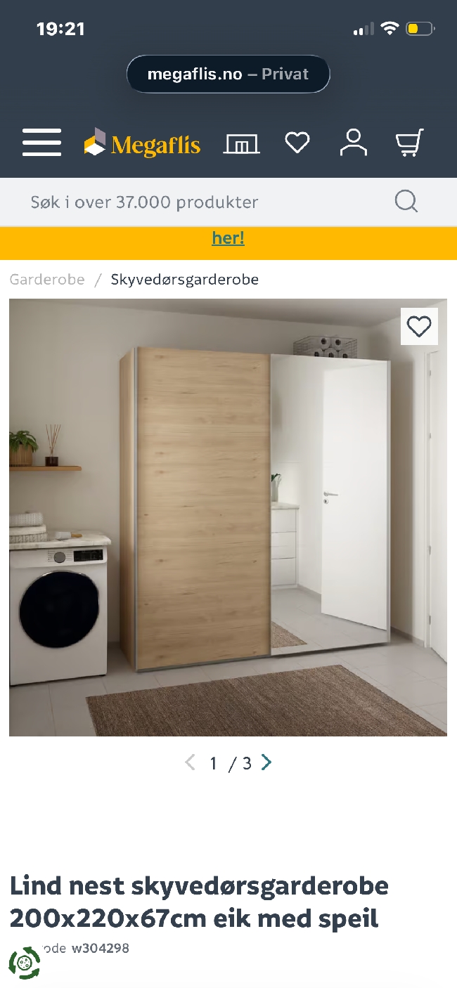 Sette opp ett garderobeskap