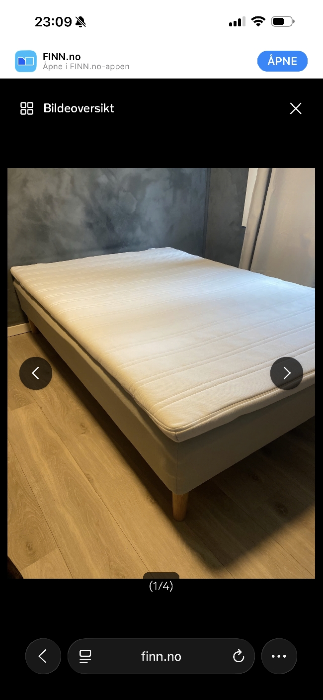 Henting og innbæring (kun én etasje ned) av rammemadrass 140x200 i Oslo