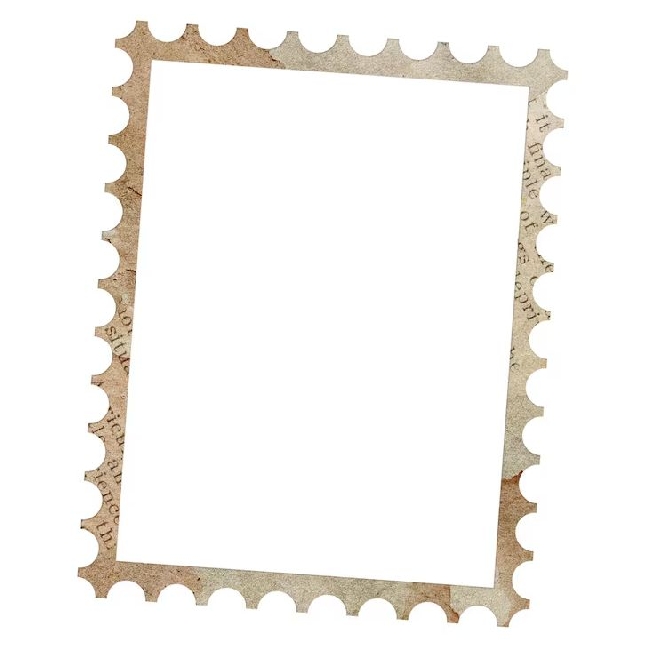 Ramme i form av et frimerke til fotopunkt