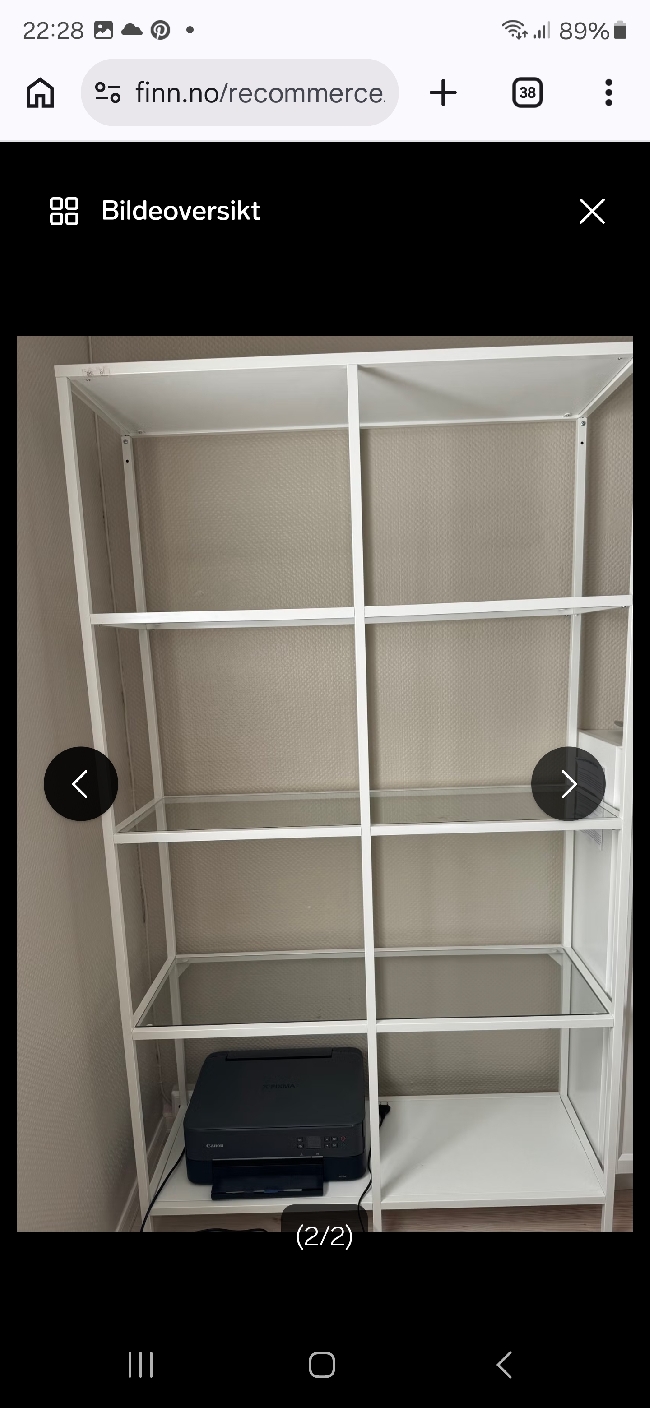 Hente Ikea Vitsjø hylle fra Oslo til Blommenholm