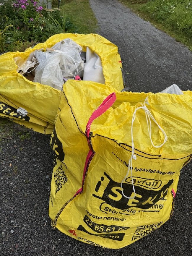 Bortkjøring avfallsposer