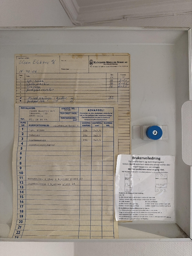 Elektrikerarbeid i leilighet
