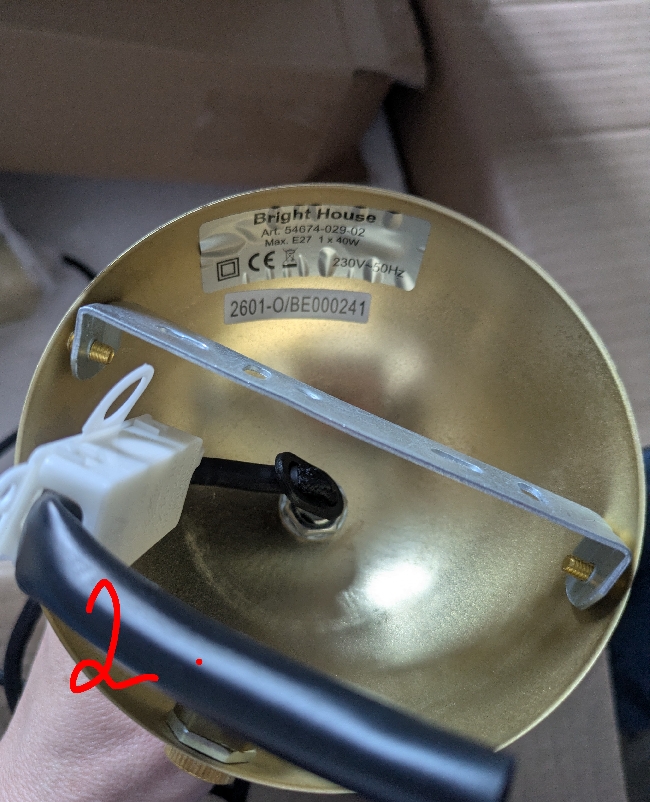 Tilkobling av 2 taklamper.