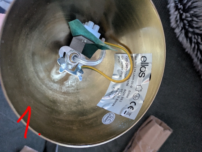 Tilkobling av 2 taklamper.