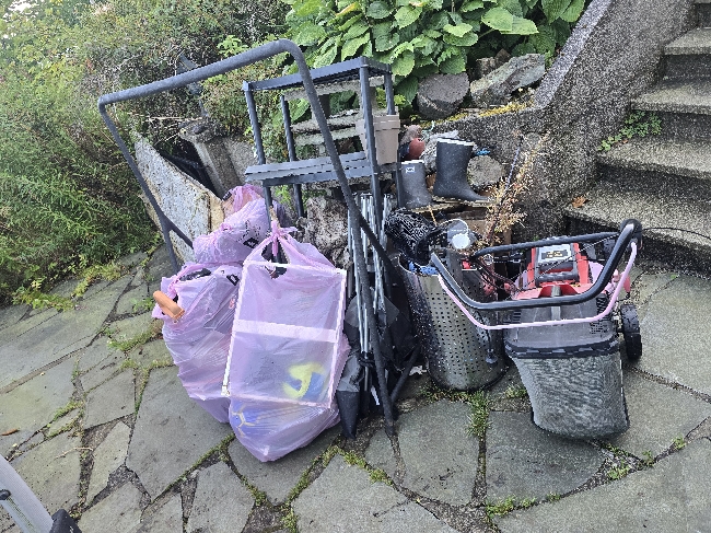 Bortkjøring av forskjellige  ting fra vår hage.